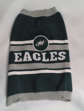 🐕 NFL Philadelphia Eagles Green and Gray Dog Sweater
